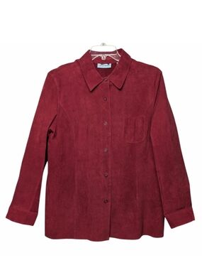 Marsh Landing Vintage Suede Leather Jacket Large Shirt Jacket Shacket